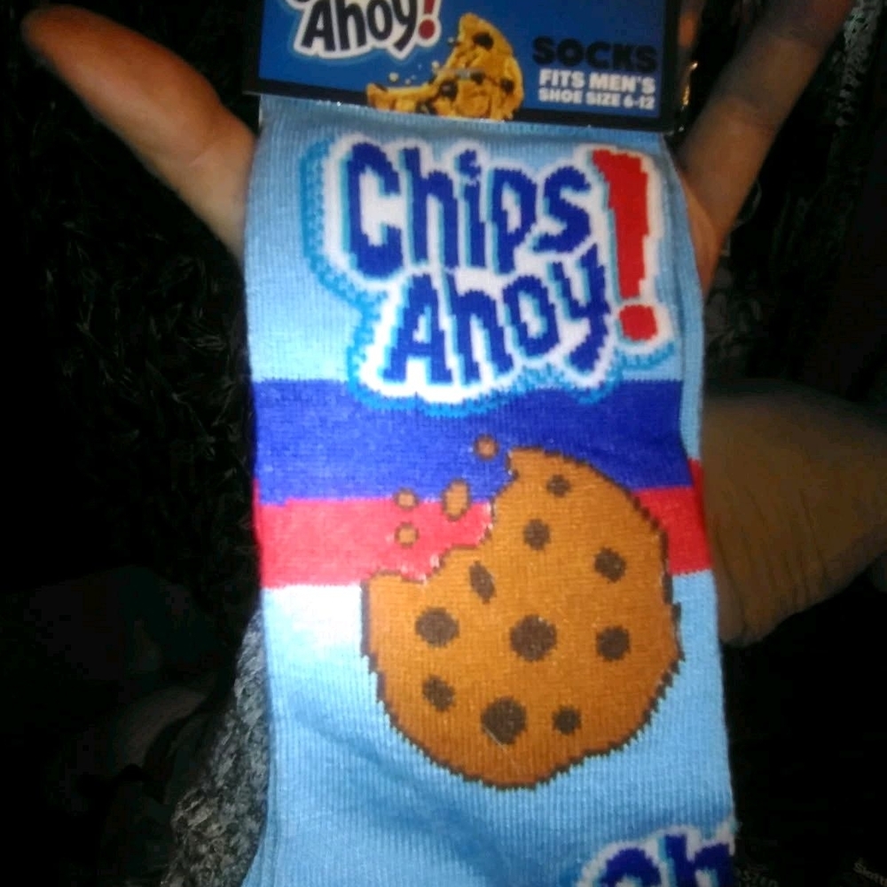 Blue Cookie Design Men's Socks